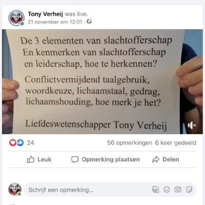 3 elementen slachtofferschap Tony Verheij Liefdeswetenschapper